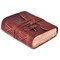 Vintage Leather Journal – 200 Handmade Vintage Deckle Edge Paper – Leather bound Journal For Women Men – Vintage Key Closure - Book of Shadows - Red Brown - 6X4 inches (A6)